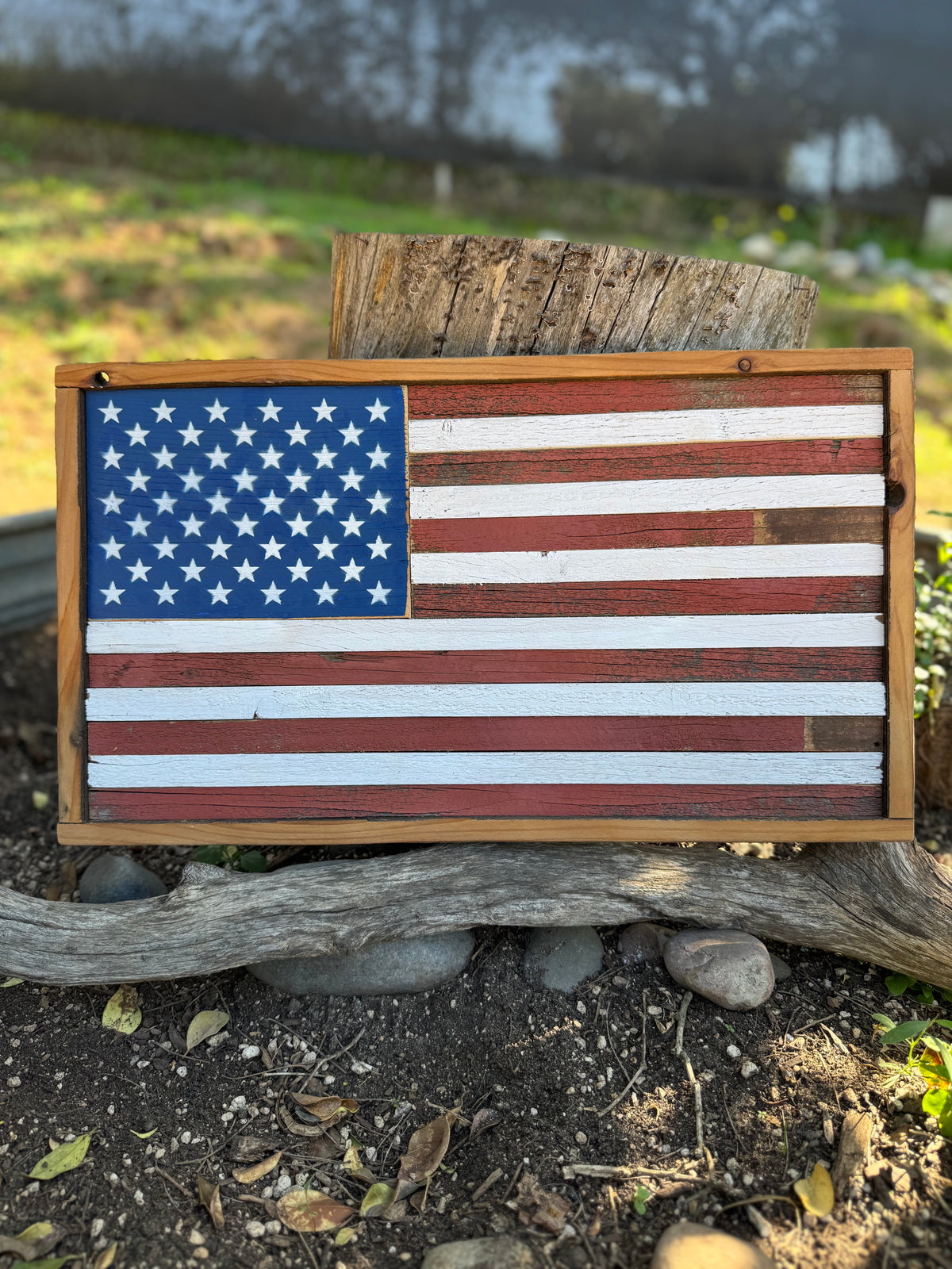 Framed American Flag 21.5" x 12"