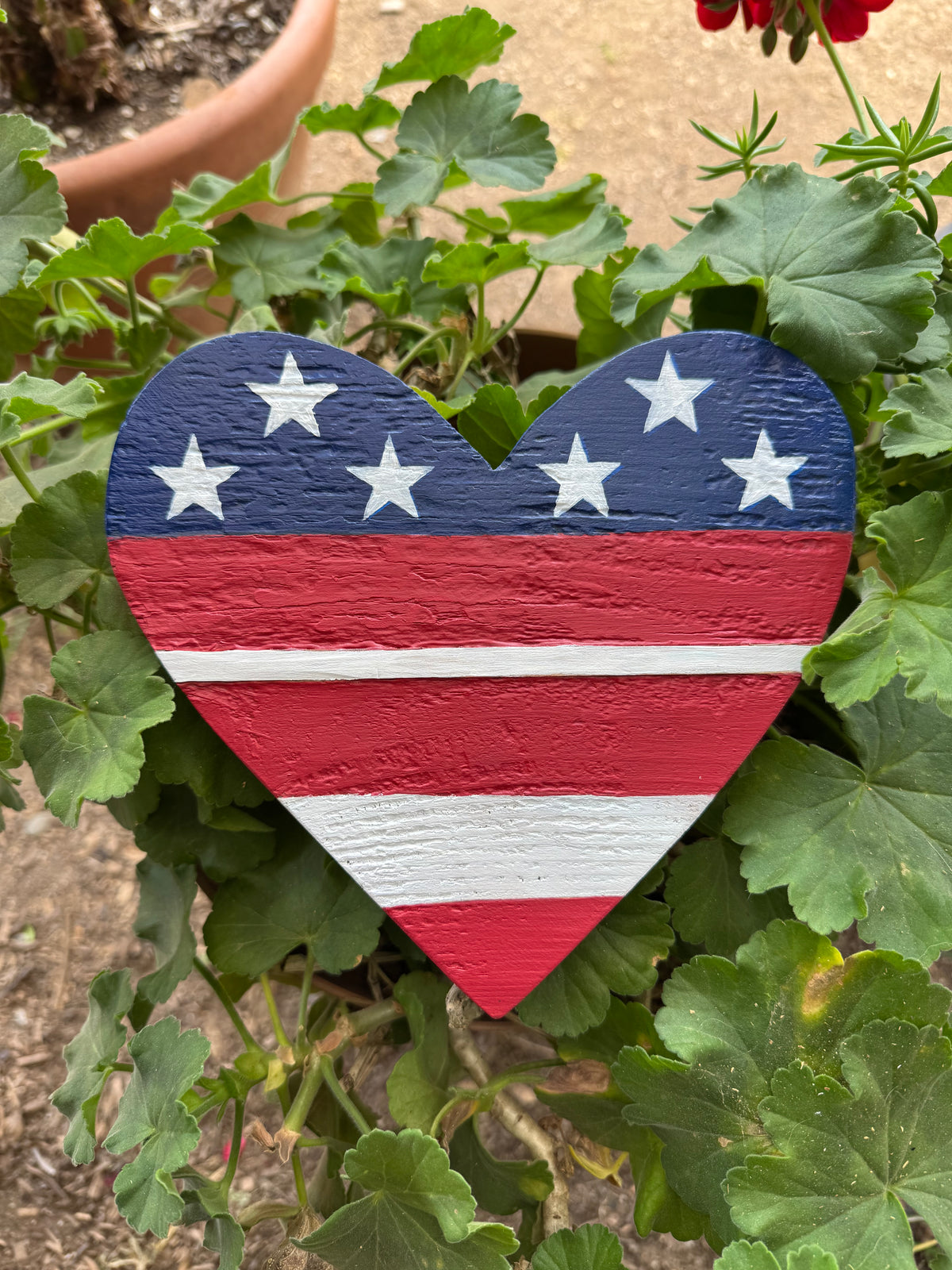 8” Stars and Stripes Heart