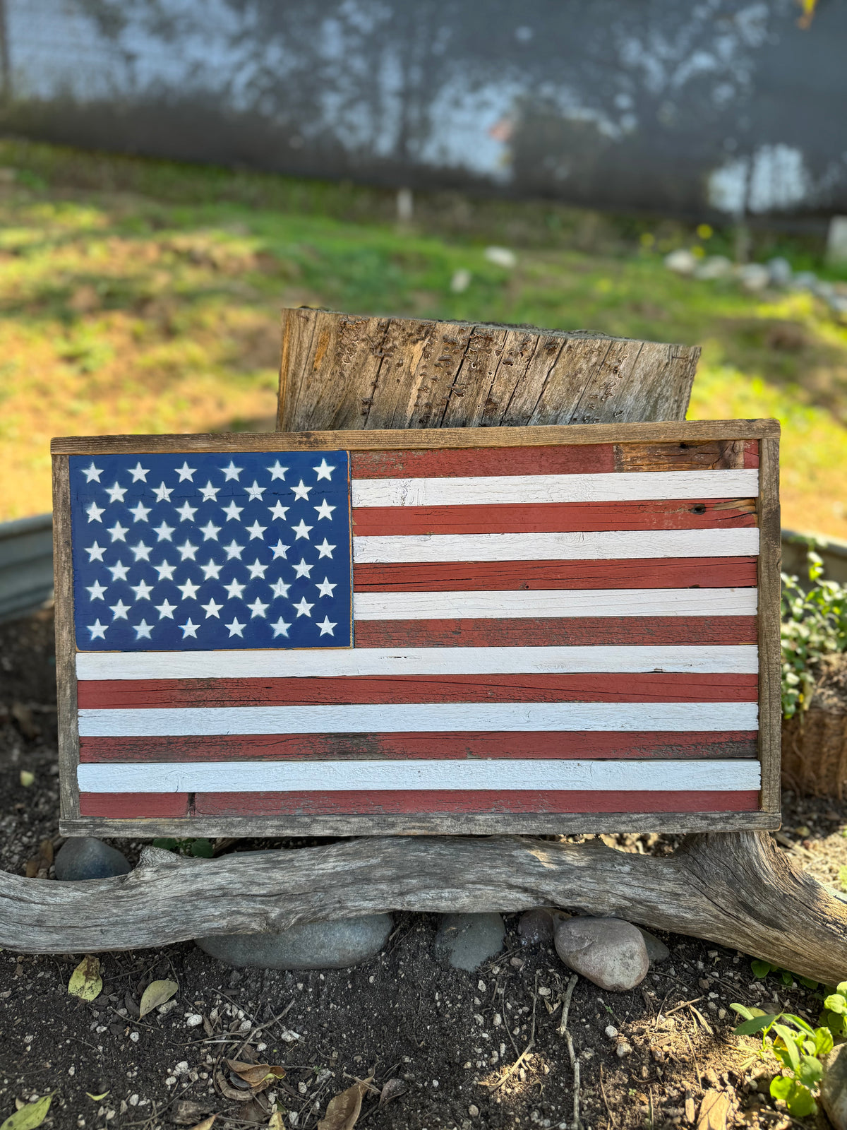 American Flag Framed 21.5" x 12"