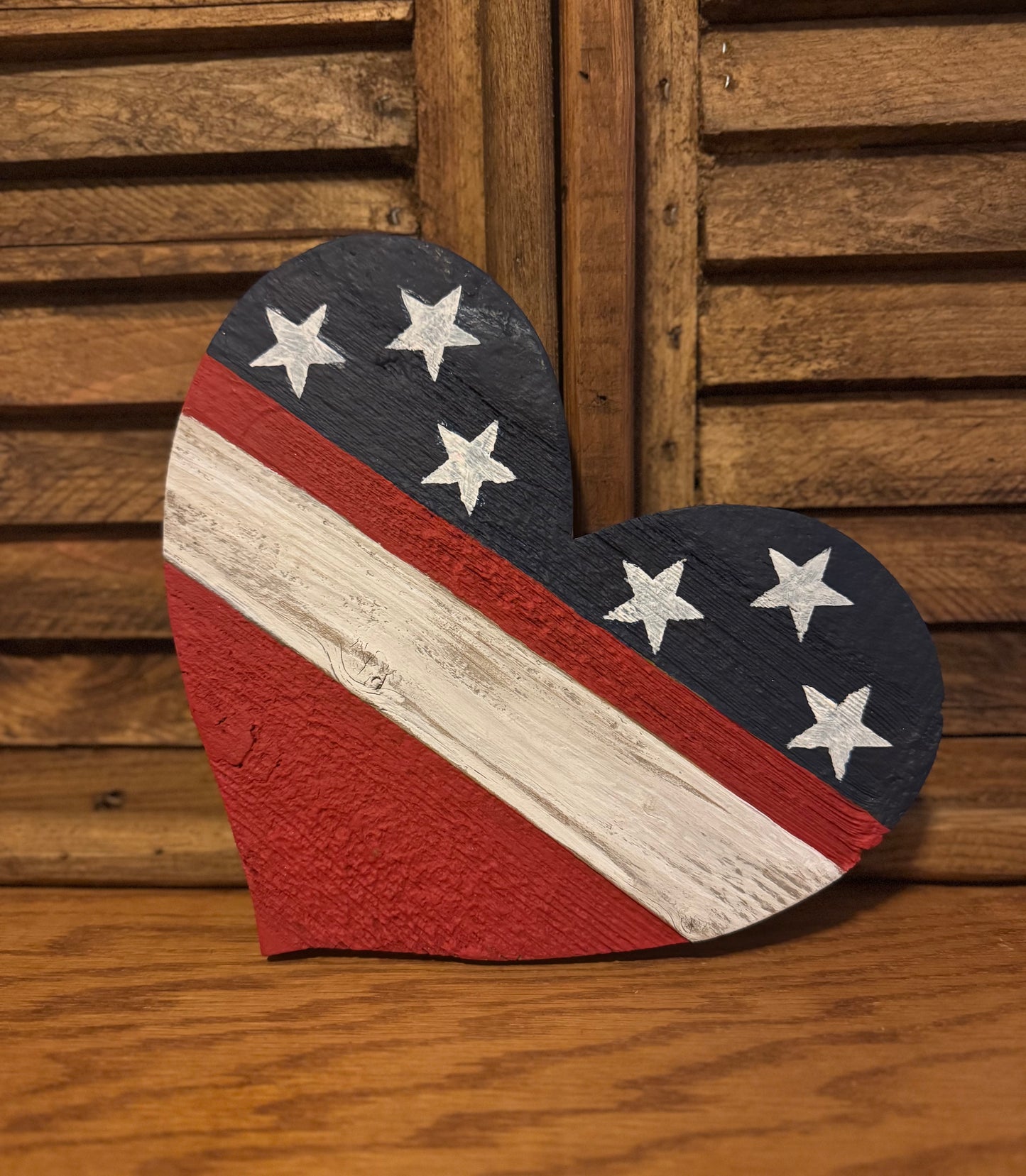 10" Stars and Stripes Heart