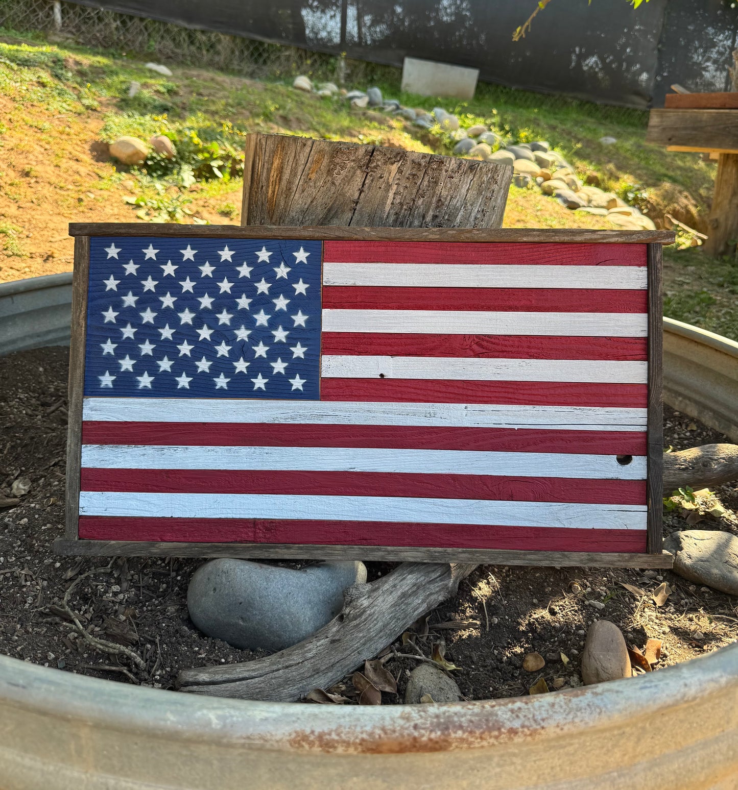 Framed American Flag  25.5” x 14.5”